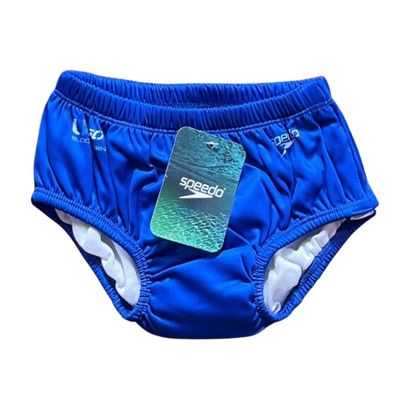 Speedo - Baby Boys Swim Diaper With Snaps - Blue - Large (22 - 25 lbs) - Picture 2 of 9